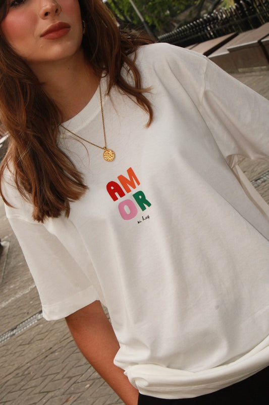 T-shirt Oversized - Amor si hay