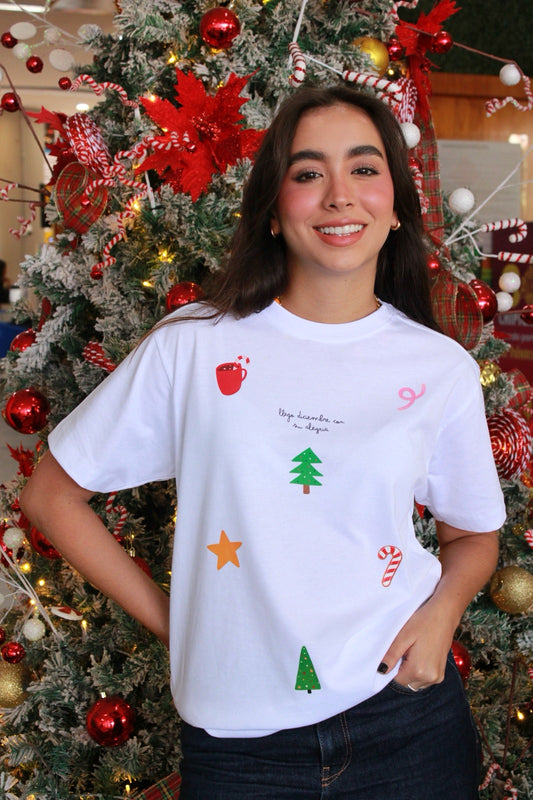 T-shirt - Llego Diciembre con su alegría