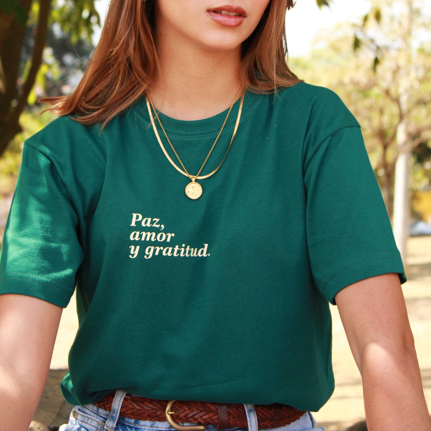 T-shirt - Paz, amor y gratitud