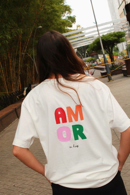T-shirt Oversized - Amor si hay