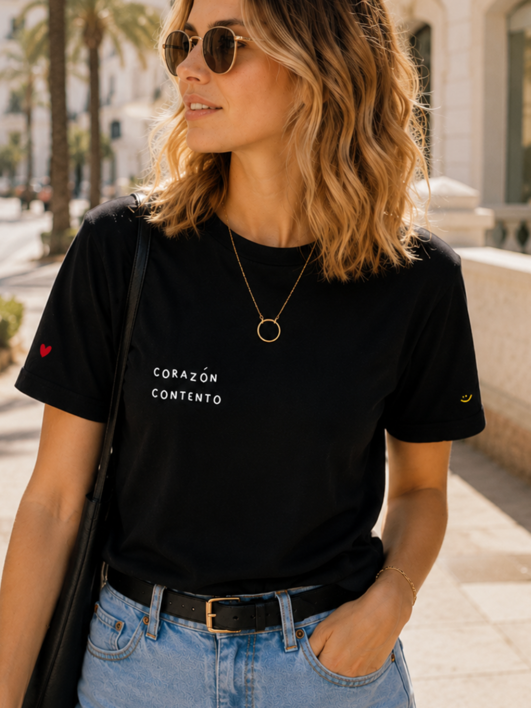 T-shirt - Corazón contento