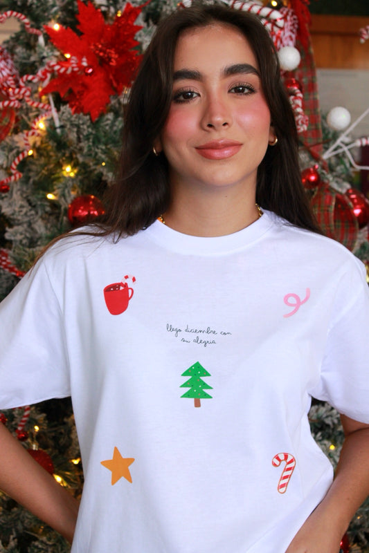 T-shirt - Llego Diciembre con su alegría