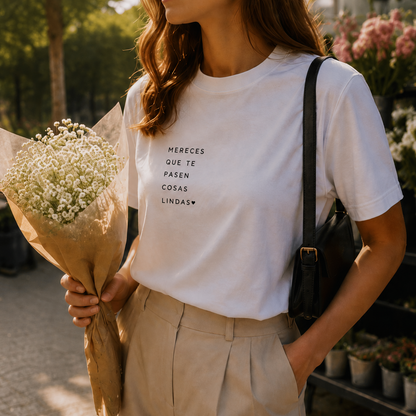 T-shirt - Mereces que te pasen cosas lindas